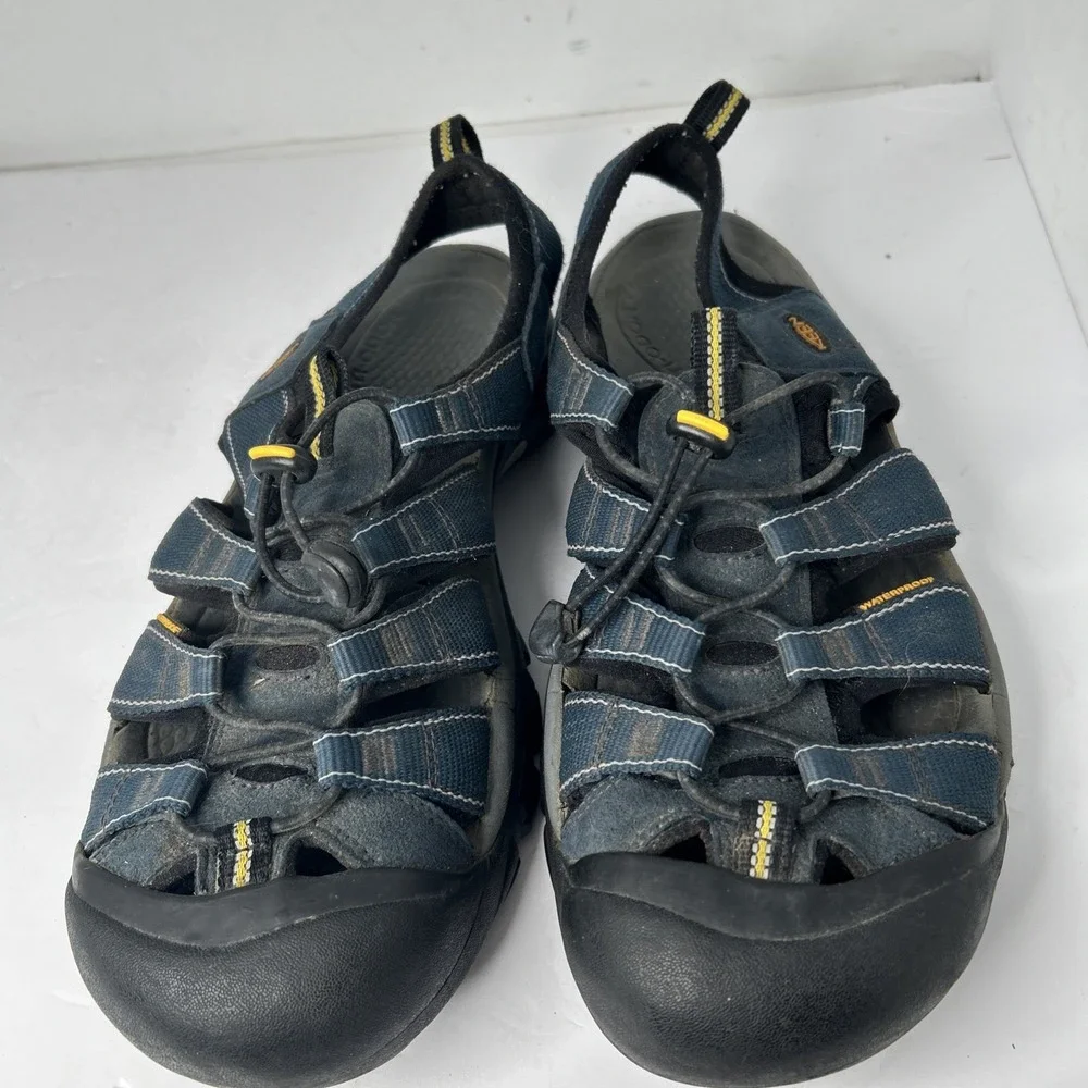Men's KEEN Newport H2 WP Waterproof Sandals Trail Shoes Size US Sz 12 Navy/Gray